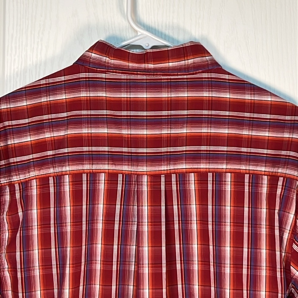 Wrangler 20X Men’s Plaid Button Down Red Shirt Size Large - Picture 5 of 12